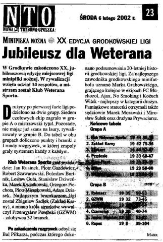 02.03.2001 - LIGA FUTSALU OKIR 2001 - 2002